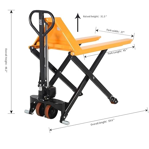 APOLLOLIFT Manual Pallet Jack, Scissor Pallet Trucks, Pallet Lift 2200lbs - Image 4