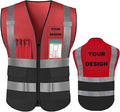 YOWESHOP High Reflective Visibility Safety Vest Custom Your Logo Safety Workwear by YOWESHOP