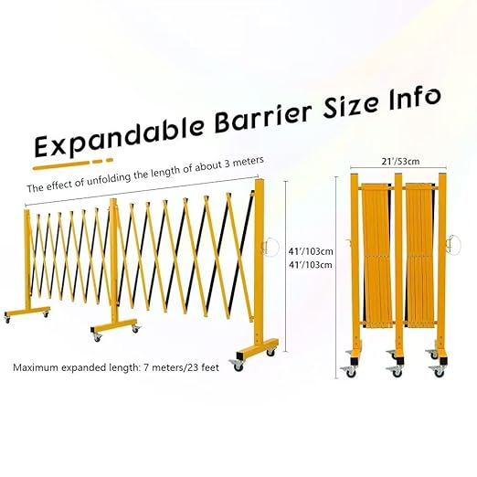 GYMTIME Metal Expandable Barricade, Safety Barrier - Image 4
