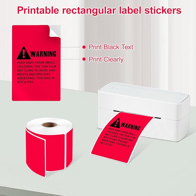 3 X 5 Inch Printable Waterproof Rectangle Color Coding Labels, 300 Per Roll - Image 2