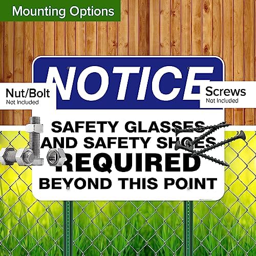 Safety Glasses and Safety Shoes Required Beyond This Point Sign, 36x48 - Image 5