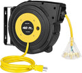 DEWENWILS 40FT Retractable Extension Cord Reel, Heavy Duty Power Cord Reel by DEWENWILS