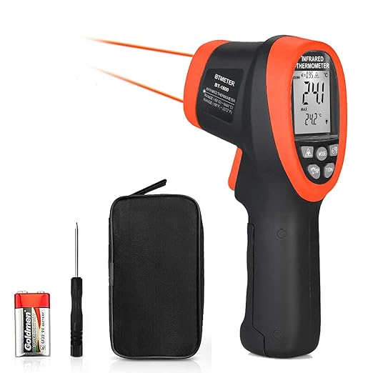 BTMETER BT-1800 Non Contact Pyrometer High Temperature Infrared Thermometer Gun by BTMETER