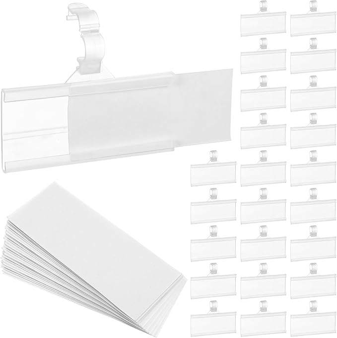 200 Pcs Plastic Wire Shelf Label Holders - Image 2