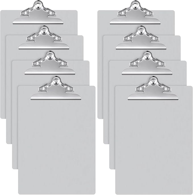 Mimorou 8 Pcs Metal Clipboard Heavy Duty Aluminum Clipboards 12 x 9 Inch Metal by Mimorou