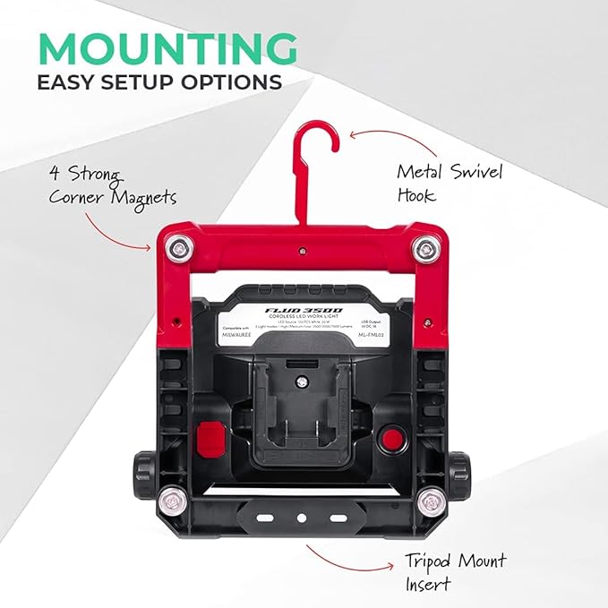 Master Tailgaters FLUD 4000 LED Work Flood Light Compatible - Image 5