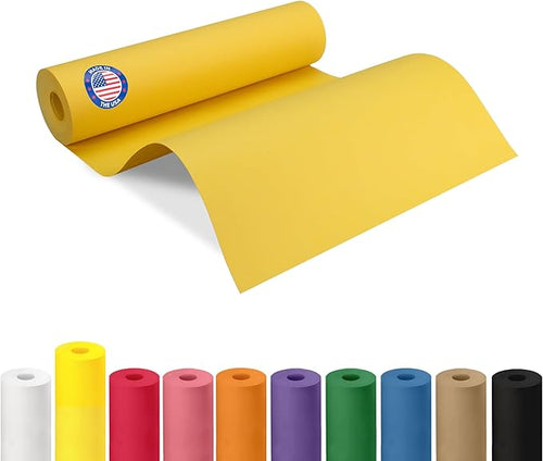 12" x 1200" Yellow Kraft Paper Roll by IDLPackaging