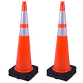 OrangeStar 36" Traffic Cones 4-Pack, Weighted Base by OrangeStar