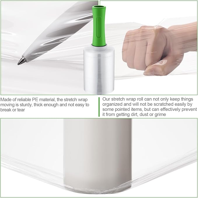Jutom 8 Pcs Stretchy Wrap Roll Plastic Wrap - Image 3