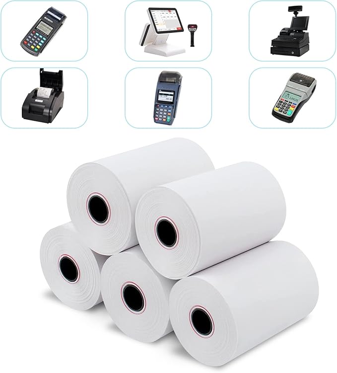 RyhamPaper 60 Rolls Thermal Receipt Paper, 3-1/8" x 230ft, Biodegradable - Image 6