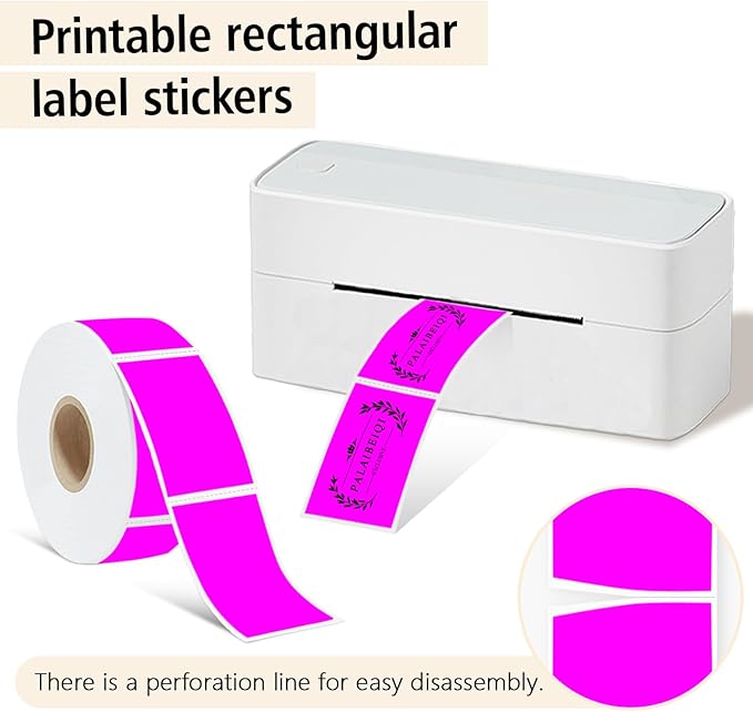 1x2 inch Blank Removable Freezer Labels Printable Rectangle Stickers 500PCS - Image 2
