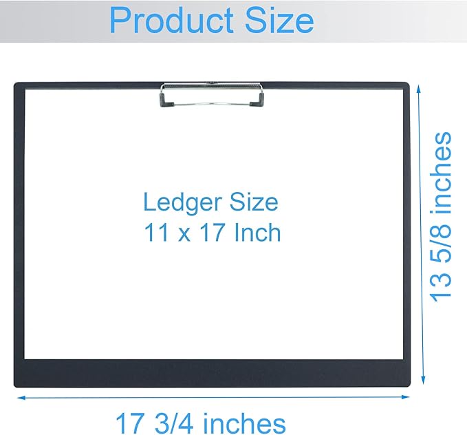 Acocony 11x17 Clipboard Landscape Extra Large Clipboard Low Profile Clip 11 x - Image 2
