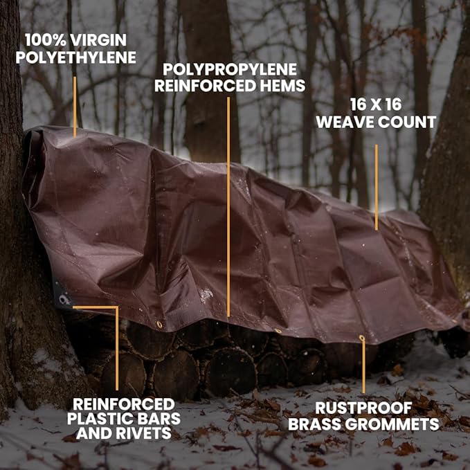 WHITEDUCK Super Heavy Duty Poly Tarp Cover 16 Mil & 10 Mil - Image 2