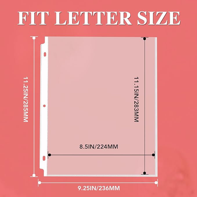 200 Pack Sheet Protectors 8.5 x 11 inch Clear Page Protectors - Image 3