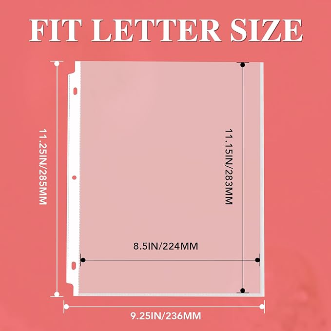 500 Pack Sheet Protectors 8.5 x 11 inch Clear Page Protectors - Image 3