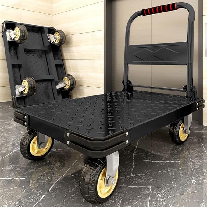 Heavy Duty Platform Truck Flat Cart Hand Trucks, 1500 to 2000Lbs Steel Push - Image 8