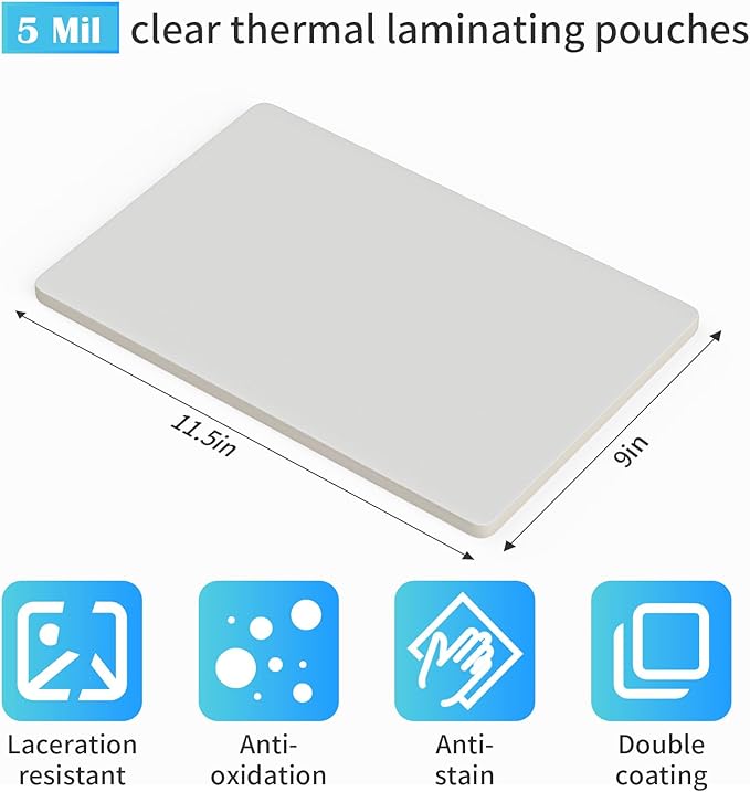 200 Pack Laminating Sheets, Thermal Laminating Pouches Holds 8.5 x 11 Inch - Image 2