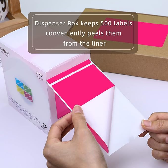 PARLAIM 5" x 3" Rectangle Color Coding Labels, 500 per Inventory Labels Color - Image 2