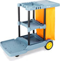 TUFFIOM Commercial Traditional Cleaning Janitorial 3-Shelf Cart, 500 Lbs by TUFFIOM