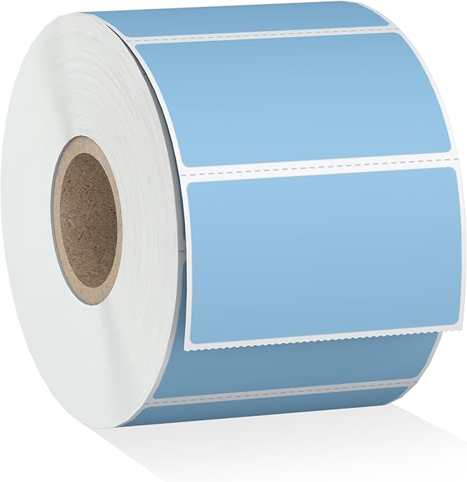 Misofuki 2.25" x 1.25" Blue Direct Thermal Barcode Labels 1000 Pcs by Misofuki