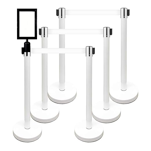 VIP Crowd Control Retractable Belt Stanchion Queue Safety Barrier Set by CrowdControlCenter