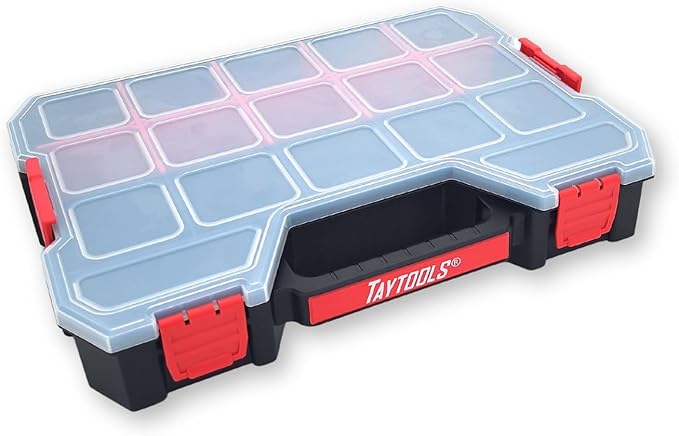 Taytools 17 Compartment Large Parts Organizer Box by Taytools