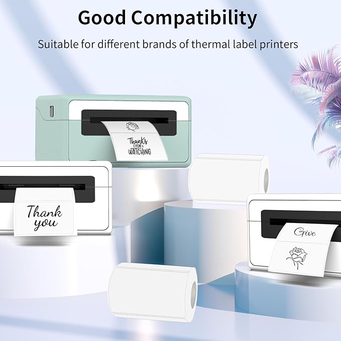 3x2 Inch Transparent Thermal Labels Stickers, Self-Adhesive Clear Waterproof - Image 5