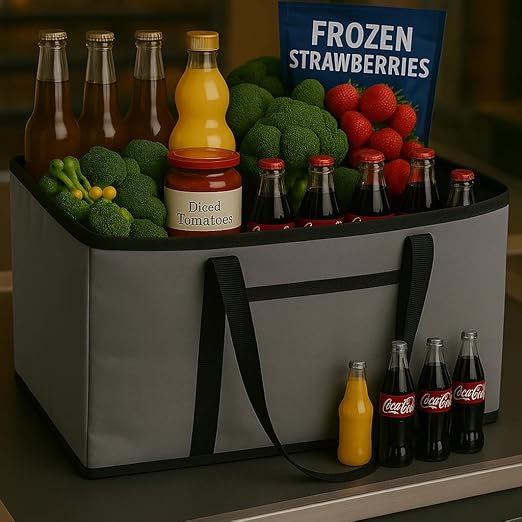 2 Pack XXXL Gray Insulated Food Delivery Bag Cooler Bags Keep Food Warm - Image 5