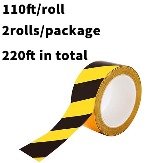 2 Inch x 220 FT Black & Yellow Floor Marking Tape, High-Visibility & Adhesive - Image 9