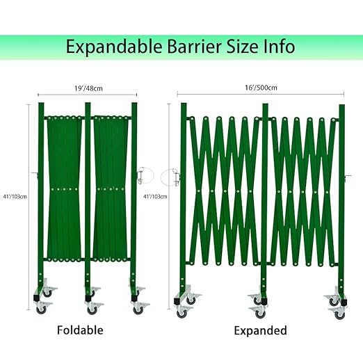GYMTIME Industrial Expandable Metal Barricade, 16 Feet, Folding Security Gate - Image 4