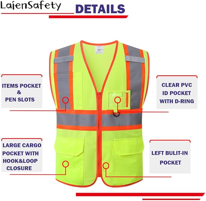 Reflective Safety Vest for Men Women - Image 3