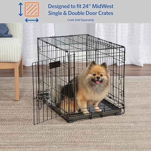 MidWest Homes for Pets Metal Dog Crate Replacement Pan; 24 inch - Image 4