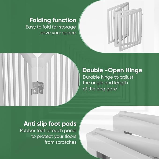 Dog Gates for Doorways, Tall Dog Gate Indoor, Foldable Pet Gates for Doorways - Image 3