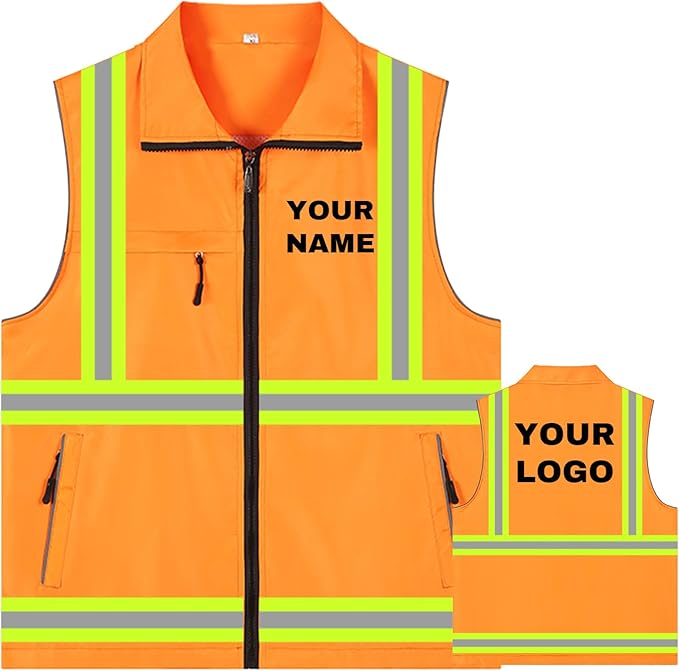 YOWESHOP Lightweight Zip-Up Safety Vest by YOWESHOP
