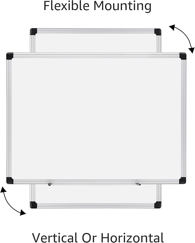 Amazon Basics Magnetic Dry Erase Whiteboard, Aluminium Frame - Image 2