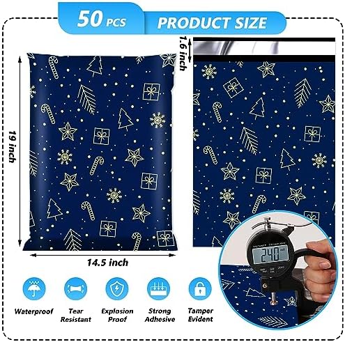 Christmas Poly Mailer 14.5x19 Inch 50 Pcs - Image 2