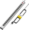 Long Surge Protector Power Strip, 16 Outlet Heavy Duty Power Strip Metal Power by Kungfuking