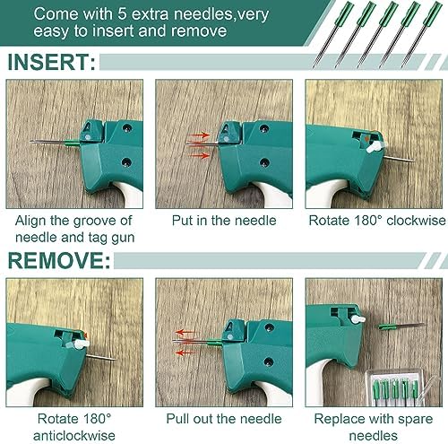 Chumia 3576 Pcs Chumia Stitch Gun for Clothes, Tagging Gun, Black - Image 2