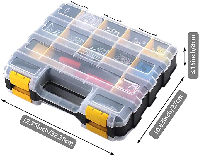 Tools Organizer Box Small Parts Storage Box 34-Compartment Double Side Hardware - Image 5