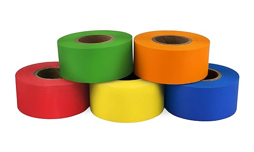 ChromaLabel 1 Inch Colored Masking Tape Variety Pack, 5 Assorted Tape Rolls by ChromaLabel