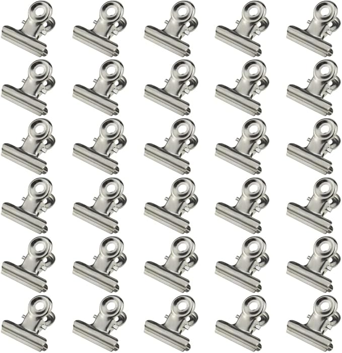 HAHIYO 0.87inch Silver Bulldog Clips Metal File Hinge Binder Clips Clamps Save by Unknown