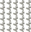 HAHIYO 0.87inch Silver Bulldog Clips Metal File Hinge Binder Clips Clamps Save by Unknown