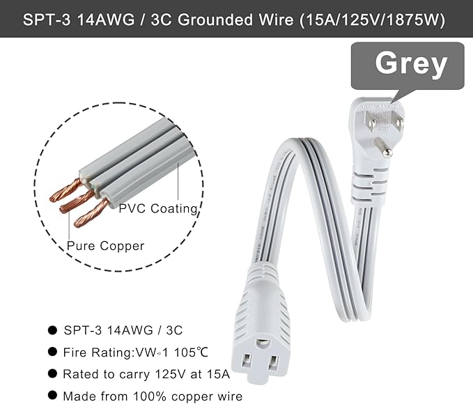 KUNCAN Appliance Power Extension Cord - Image 2