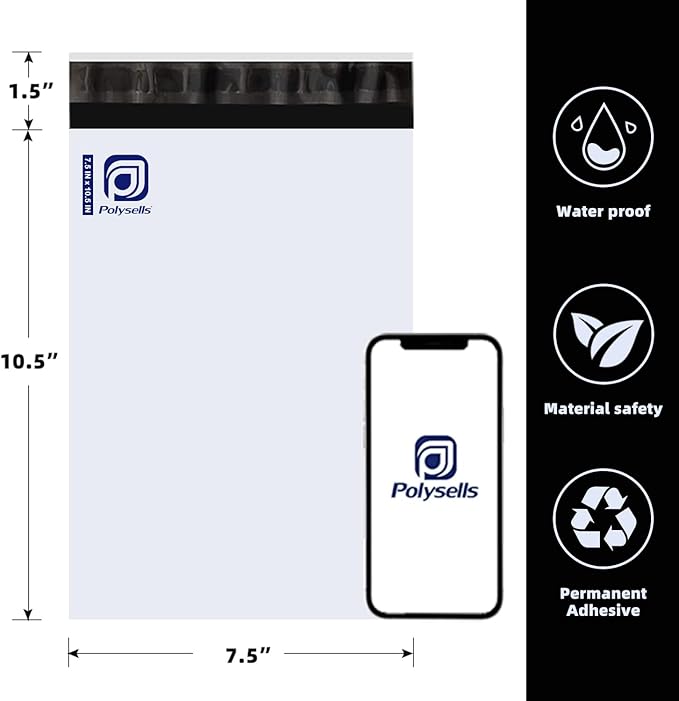 POLYSELLS Poly Mailers Shipping Envelopes, Strong Adhesive Sealing, Waterproof - Image 3
