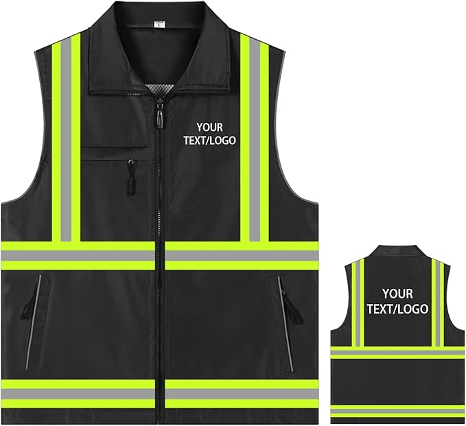 YOWESHOP Lightweight Zip-Up Safety Vest by YOWESHOP