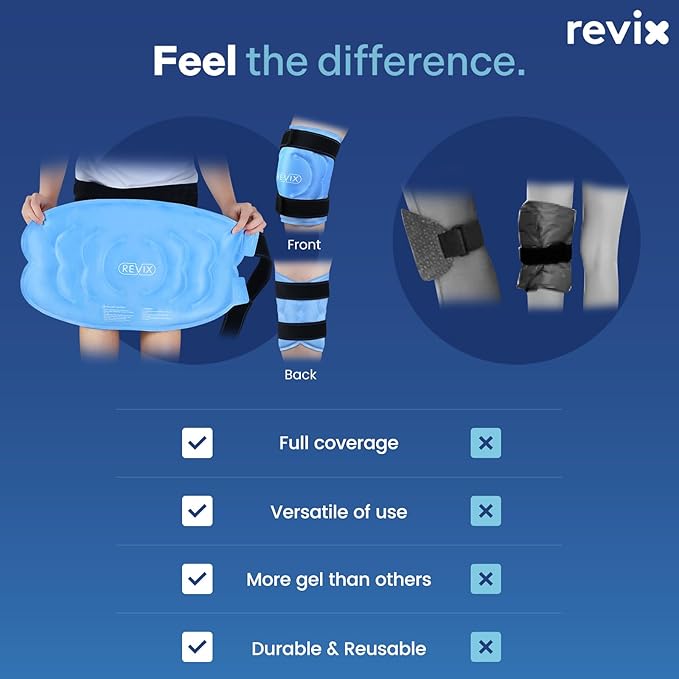 REVIX 20‘’ XXXL Knee Ice Pack Wrap Around Entire Knee, Extra Large Ice Pack - Image 7