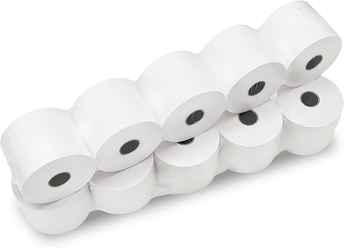 2 1/4 x 150 ft White Adding Machine Tape Paper Rolls Premium One Ply Register by ShopSmartOnline