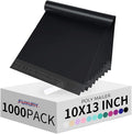 Fuxury 1000 Pack 10x13" Black Poly Mailers Bulk, Waterproof Mailing Envelopes by Fuxury