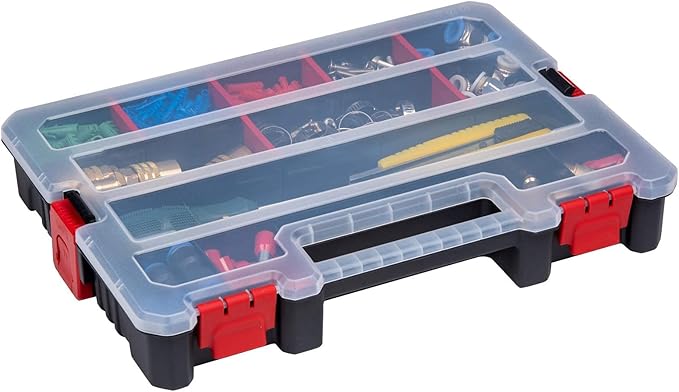 2-Pack Small Parts Organizer Box – Stackable Hardware Storage Organizer Case - Image 3