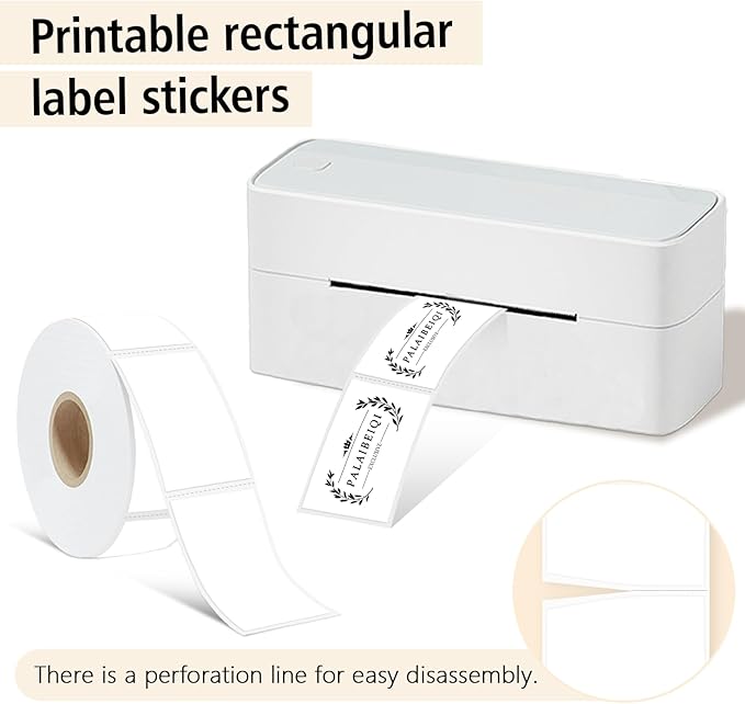 1x2 Inch Thermal Labels, Waterproof Removable Blank Stickers - Image 2